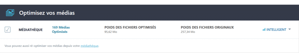 Imagify optimisation de masse